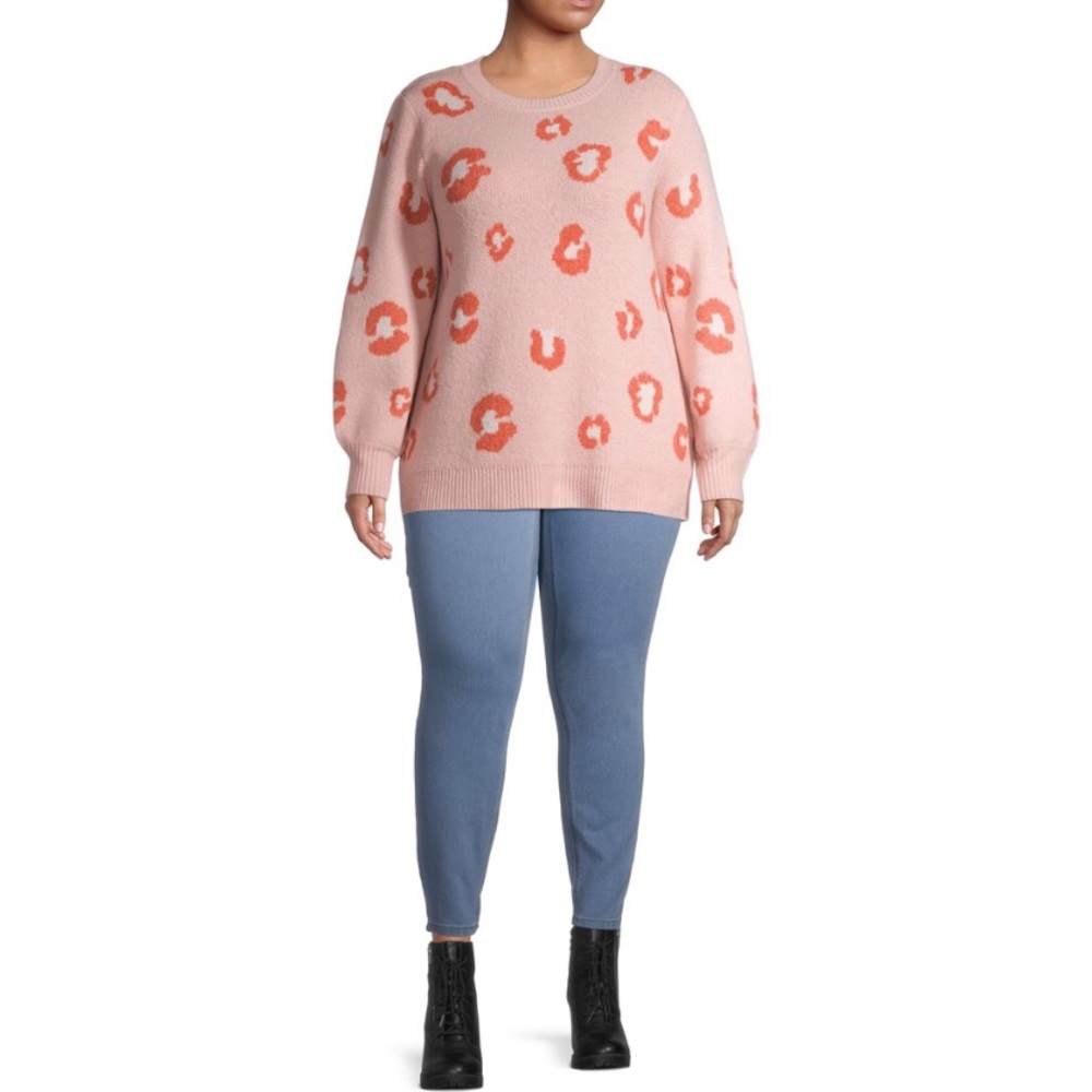 Terra & Sky Intarsia Crewneck Sweater (NWT)